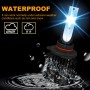 1 Pair P2 9005 DC9-12V / 24W / 2200LM IP68 Car Waterproof Headlight 6LEDs SMD-3570 Lamp Beads(8000K White Light)