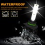 1 Pair P2 9006 DC9-12V / 24W / 2200LM IP68 Car Waterproof Headlight 6LEDs SMD-3570 Lamp Beads(6000K White Light)