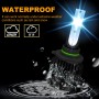 1 Pair P2 9006 DC9-12V / 24W / 2200LM IP68 Car Waterproof Headlight 6LEDs SMD-3570 Lamp Beads(8000K White Light)