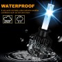 1 Pair P2 H1 DC9-12V / 24W / 2200LM IP68 Car Waterproof Headlight 6LEDs SMD-3570 Lamp Beads(8000K White Light)