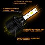 1 Pair P2 H3 DC9-12V / 24W / 2200LM IP68 Car Waterproof Headlight 6LEDs SMD-3570 Lamp Beads(6000K White Light)