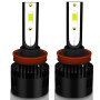 1 Pair P2 H11 DC9-12V / 24W / 2200LM IP68 Car Waterproof Headlight 6LEDs SMD-3570 Lamp Beads(6000K White Light)