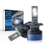 P10 1 Pair H4 6000K / 6000LM / 55W / DC10-32V IP68 Waterproof Car LED Headlight