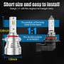 K9 1 Pair 9012 6000K / 3000LM / 30W / DC10-32V IP68 Waterproof Car LED Headlight