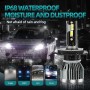 Q3 1 Pair H4 30W / 3000LM / DC9-36V / 6000K IP68 Waterproof Car LED Headlight