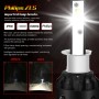 2 PCS Auto Car H1 24W 2200LM 6000K Pure White High-power Lamp Beads LED Headlight Bulbs Conversion Kit, DC 9-36V