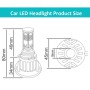 2 PCS 9006-5HL-40W 4000lm / 6000K Car LED Headlight, White Light, DC 9-36V