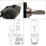 2 PCS ZY-9012JGDP6-55W High Power Led MZ 5200LM 6000K White Light Car LED Head Lamp with Driver, DC 11-30V