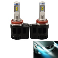 2 PCS ZY-H8/H11JGDP6-55W High Power Led MZ 5200LM 6000K White Light Car LED Head Lamp with Driver, DC 11-30V