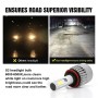 YWXLight H11 LED Headlight Bulbs 8000LM/Set 6000K Pure White Waterproof IP68 DC 9V-32V