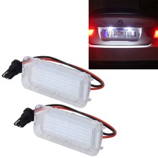 2 PCS License Plate Light with 18  SMD-3528 Lamps for Ford, 2W 120LM, 6000K, DC12V(White Light)