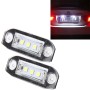 2 PCS License Plate Light with 3  SMD-5050 Lamps for Volvo, 2W 120LM, 6000K, DC12V(White Light)