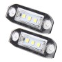 2 PCS License Plate Light with 3  SMD-5050 Lamps for Volvo, 2W 120LM, 6000K, DC12V(White Light)