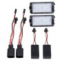 2 PCS LED License Plate Light with 18  SMD-3528 Lamps for Seat, 2W 120LM, 6000K, DC12V(White Light)