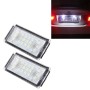 2 PCS License Plate Light with 18  SMD-3528 Lamps for BMW E46 2D M3, 2004-2006, 2W 120LM, 6000K, DC12V (White Light)