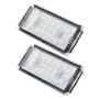 2 PCS License Plate Light with 18  SMD-3528 Lamps for BMW E46 2D M3, 2004-2006, 2W 120LM, 6000K, DC12V (White Light)