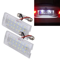 2 PCS License Plate Light with 18  SMD-3528 Lamps for BMW E53(X5), 2W 120LM, 6000K, DC12V (White Light)