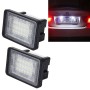 2 PCS License Plate Light with 18  SMD-3528 Lamps for Mercedes-Benz GLK X204, 2W 120LM, DC12V (White Light)