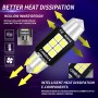 2 ПК 36 мм DC12V-24V 3W 6000K 660LM 6LEDS SMD-3030