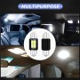 2 PCS 36mm DC12V-24V 3W 6000K 660LM 6LEDs SMD-3030 Car Reading Lamp / License Plate Light