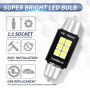 2 ПК 42 мм DC12V-24V 3W 6000K 660LM 6LEDS SMD-3030