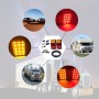 2 PCS Trailer / Truck C-type Long Strip 24LEDs Tail Light with License Plate Light Set