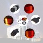 2 PCS Trailer / Truck E-type Square Shape 8LEDs Tail Light Set