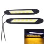 2 PCS DC 12V 10W 6000K Car DRL Daytime Running Lights Lamp(White Light + Yellow Light)