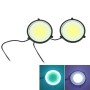 2 PCS DC 12V 10W 6000K Circular Car DRL Daytime Running Lights Lamp(White Light + Ice Blue Light)