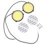 2 PCS DC 12V 10W 6000K Circular Car DRL Daytime Running Lights Lamp(White Light + Yellow Light)