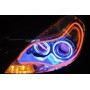 2 PCS 12V Car Daytime Running Lights Soft Article Lamp, Blue + Yellow Light, Length: 45cm