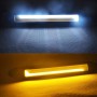 2 PCS DC 12V 10W 1000LM 6000K Car DRL Daytime Running Lights Lamp(White Light + Yellow Light)