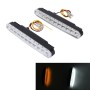 2 PCS DC 12V 5W 350LM 6000K 18 SMD-5630-LEDs Circular Car DRL&Turn Light(White Light + Yellow Light), Cable Length: 1m