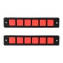 2 PCS DC 12V 7.4W Square Shape LED Daytime Running Lights Lamp COB LEDs (Red Light)