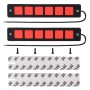 2 PCS DC 12V 7.4W Square Shape LED Daytime Running Lights Lamp COB LEDs (Red Light)