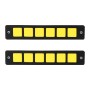 2 PCS DC 12V 7.4W Square Shape LED Daytime Running Lights Lamp COB LEDs (Yellow Light)