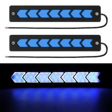 2 PCS DC 12V 7.4W Arrow Shape LED Daytime Running Lights Lamp COB LEDs (Blue Light)