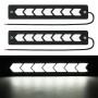 2 PCS DC 12V 7.4W Arrow Shape LED Daytime Running Lights Lamp COB LEDs (White Light)