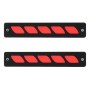 2 PCS DC 12V 7.4W Diamond Shape LED Daytime Running Lights Lamp COB LEDs (Red Light)