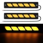 2 PCS DC 12V 7.4W Diamond Shape LED Daytime Running Lights Lamp COB LEDs (Yellow Light)