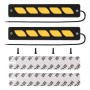 2 PCS DC 12V 7.4W Diamond Shape LED Daytime Running Lights Lamp COB LEDs (Yellow Light)