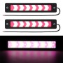 2 PCS 6W LED COB LEDs Daytime Running Lights Lamps, DC 12V (Pink Light)