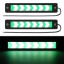 2 шт. Светодиодные светодиодные светодиоды 6 Вт дневные лампы для ходовых светильников, DC 12V (зеленый свет)