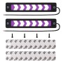 2 шт. Светодиодные светодиодные светодиоды 6 Вт дневные лампы Huntime Hump Lames, DC 12V (Purple Light)