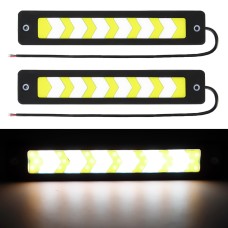 2 PCS 6W LED COB LEDs Daytime Running Lights Lamps, DC 12V(Yellow Light)