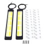 2 PCS 5W 400 LM 6500K DRL Light with 10 COB Lamps, DC 12V