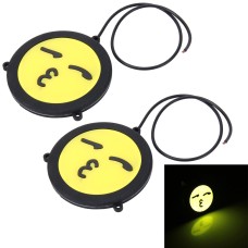 2 PCS 10W Expression Pack Yellow Light COB Car Daytime Running Lights Lamp