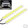 2 x 6W DIY White LED Daytime Running Light / DRL Lamp, Length: 14cm(Silver)