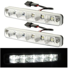 High Power Car White 2 x 5 LED Daytime Running Light