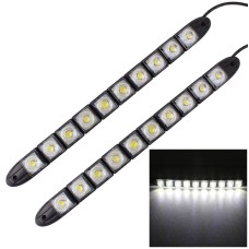 2 PCS  5W 10 LED SMD 5050 Flexible Snake LED Car Daytime Running Lights, DC 12V